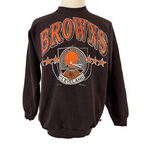 Cleveland Browns Football Sweatshirt Size XL Logo 7 Vintage 1990 USA NFL